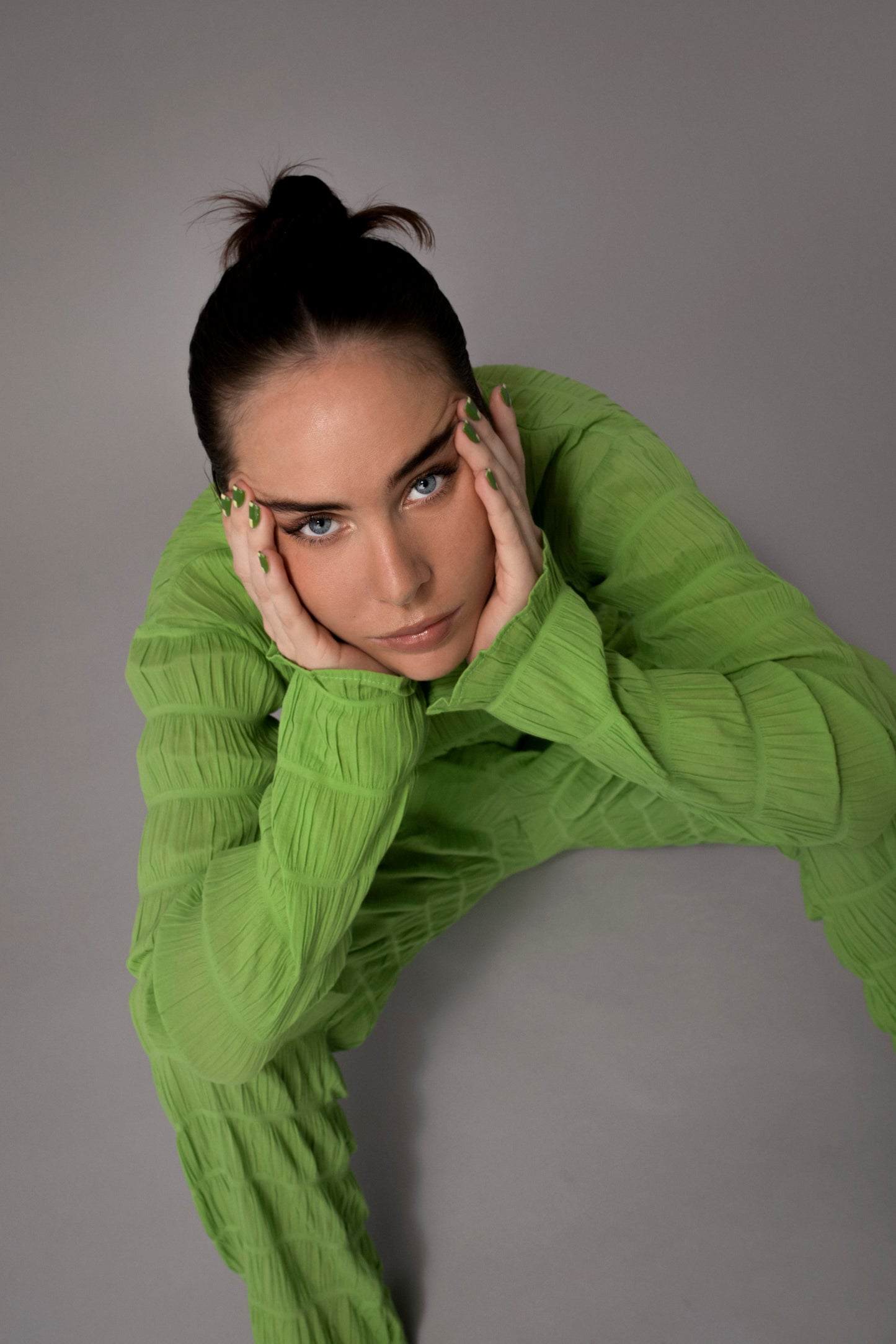 Résumé - geribde top met lange mouwen