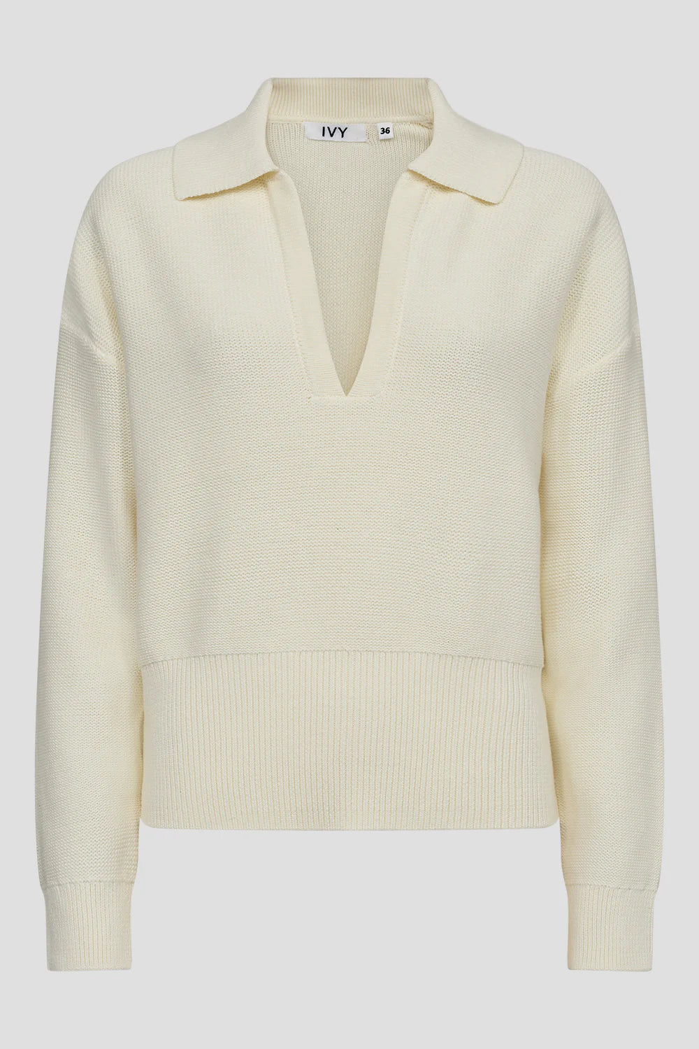 IVY-Chaka Polo Knit - Creme