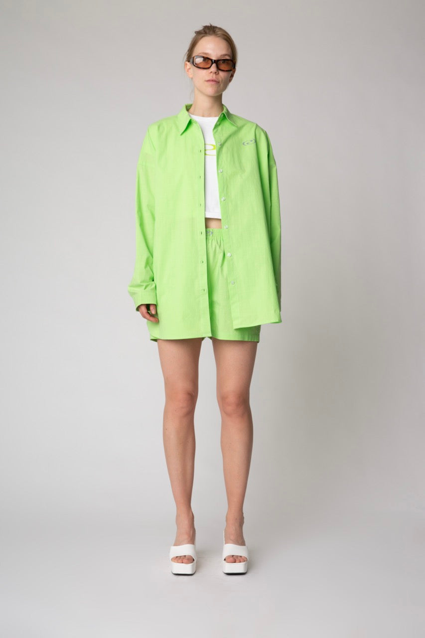 Résumé - elastische katoenen short lime