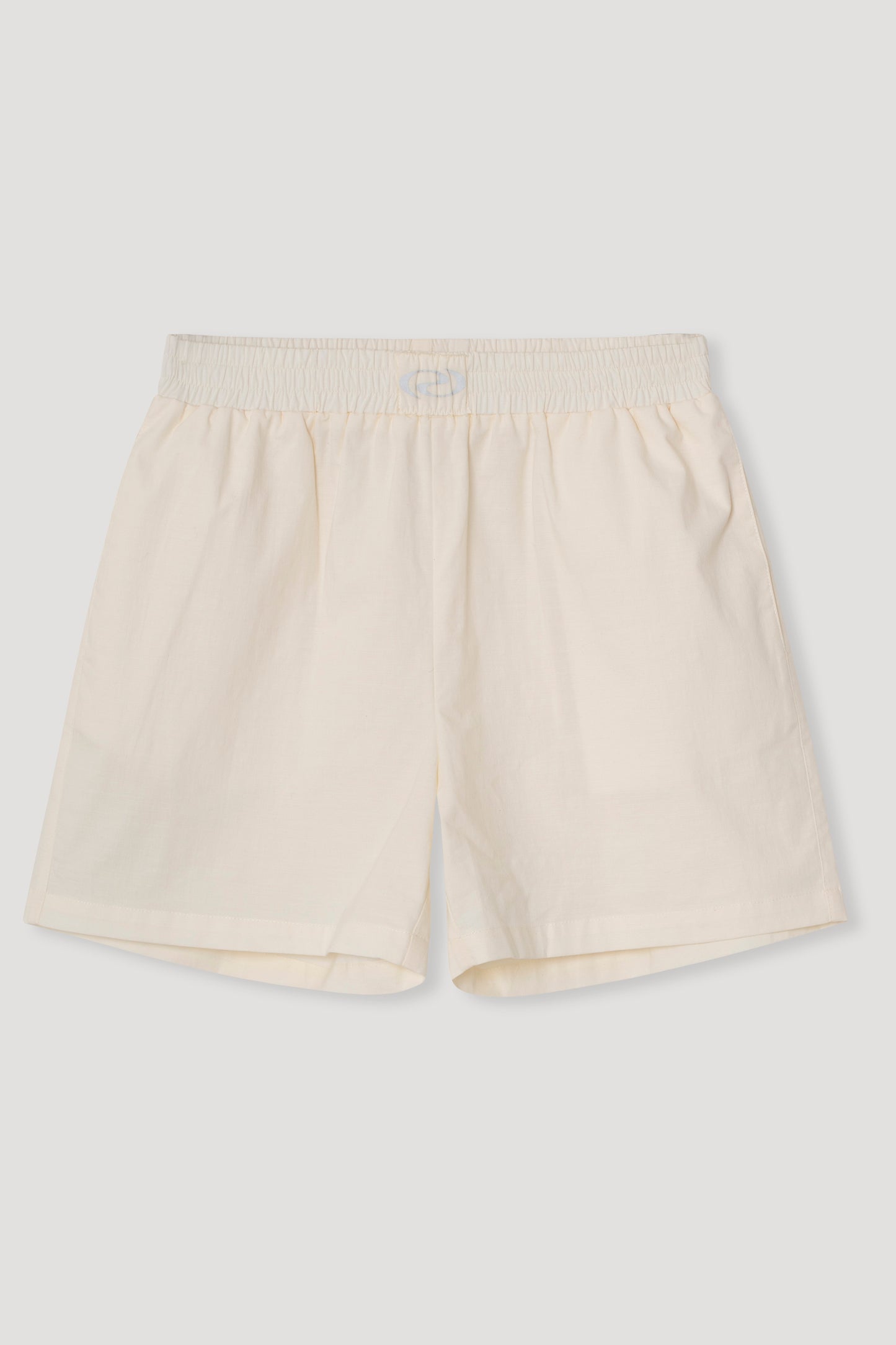 Résumé - short en coton élastique blanc cassé