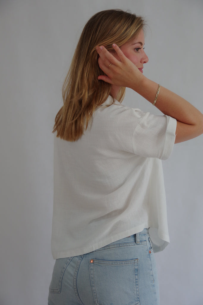 T-shirt linen white