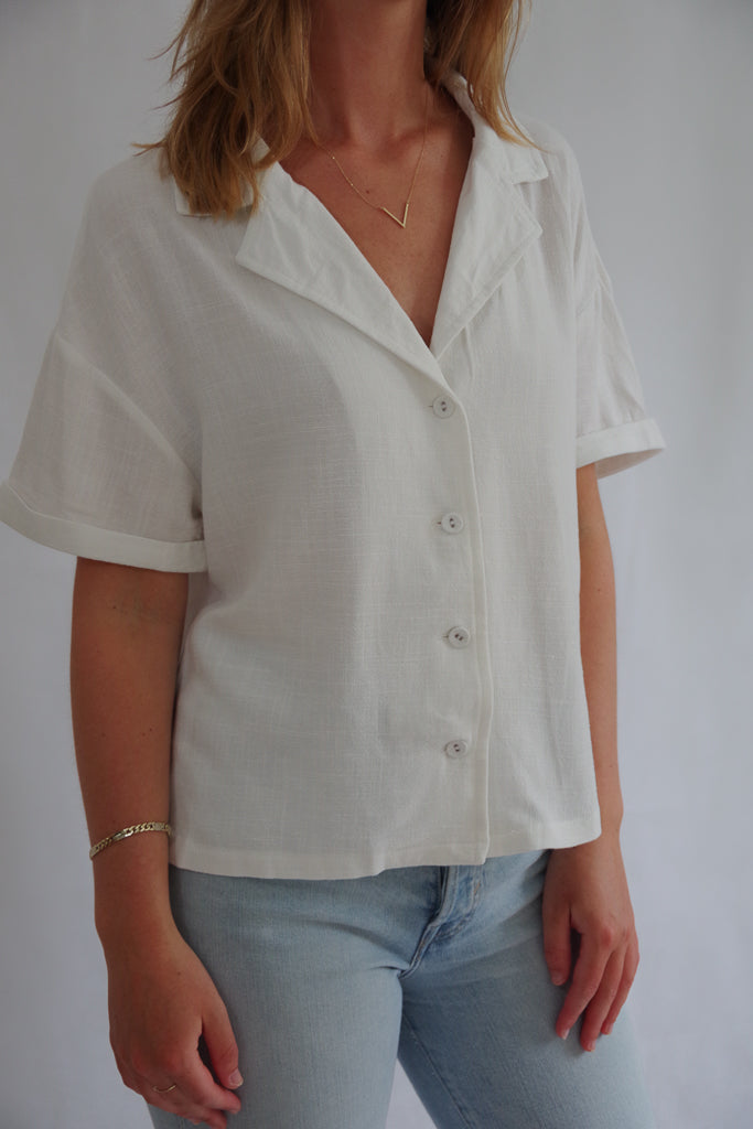 T-shirt linen white