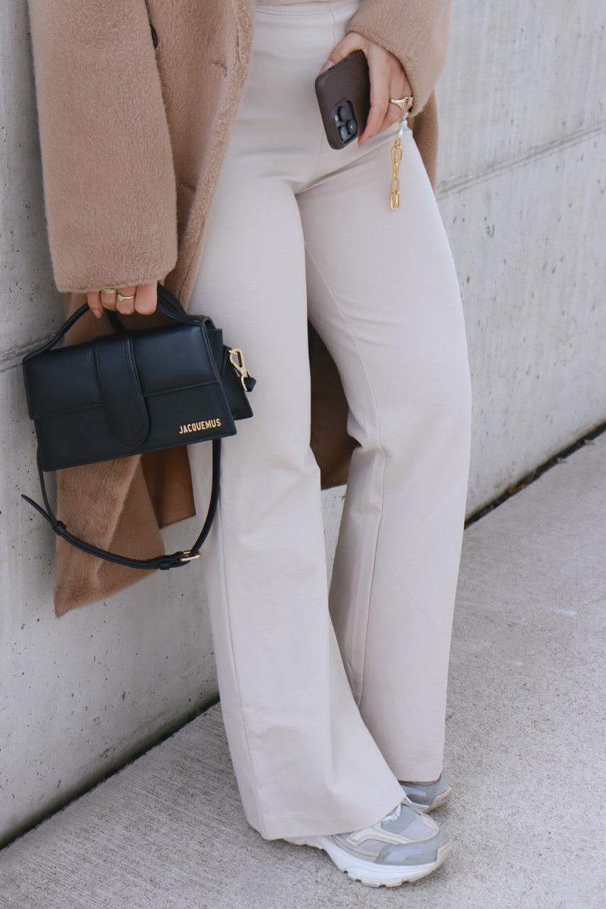 Mironce - high waisted flared trousers with stretch