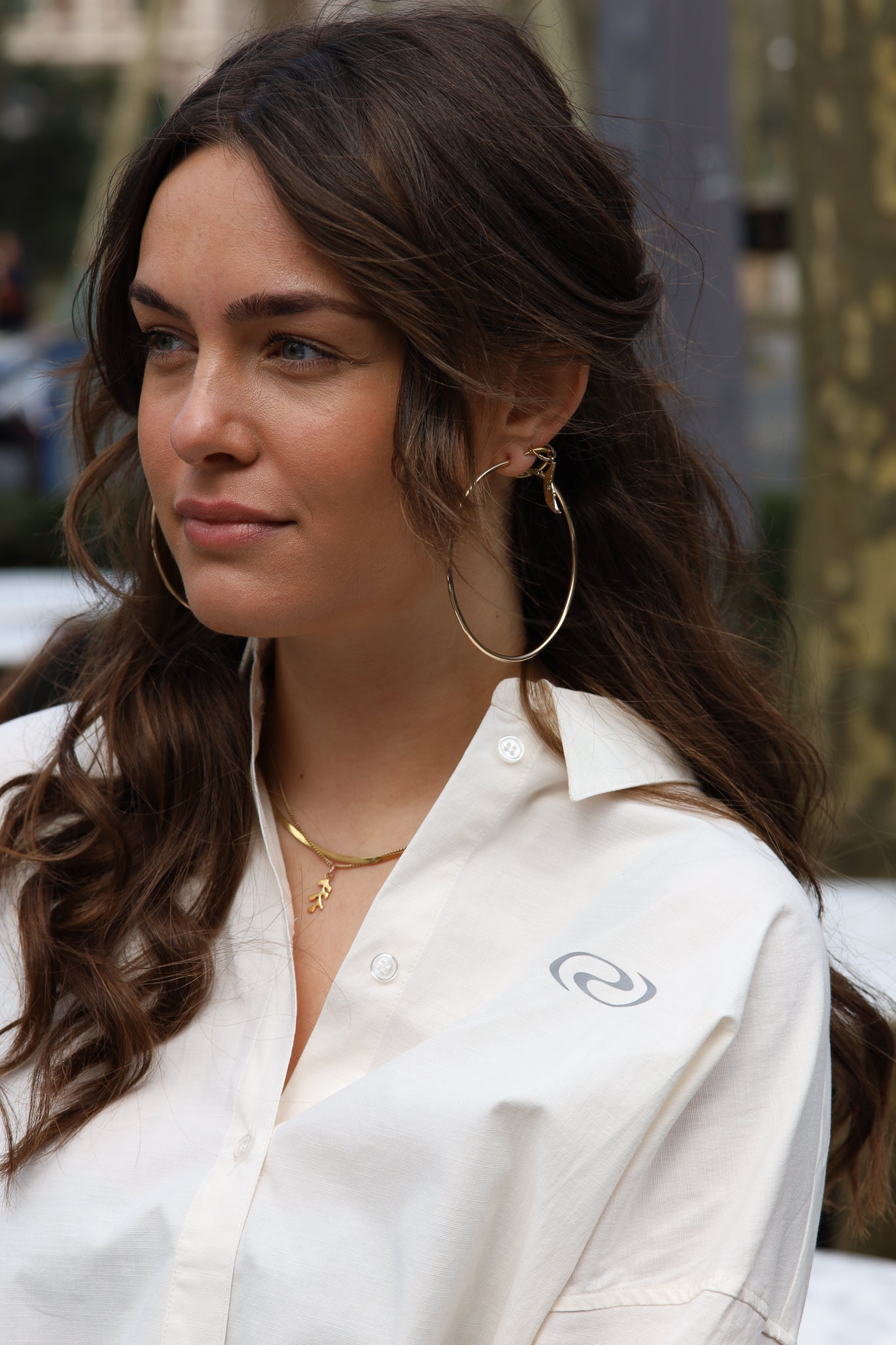 Résumé - oversized blouse with long sleeves off white