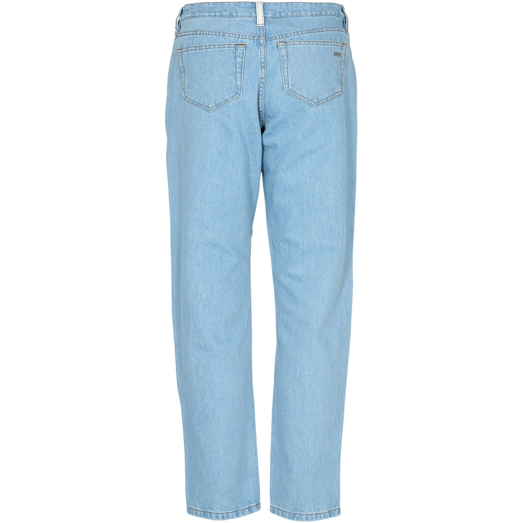 IVY Copenhagen - lichtblauw hoge taille spijkerbroek met rechte pijpen